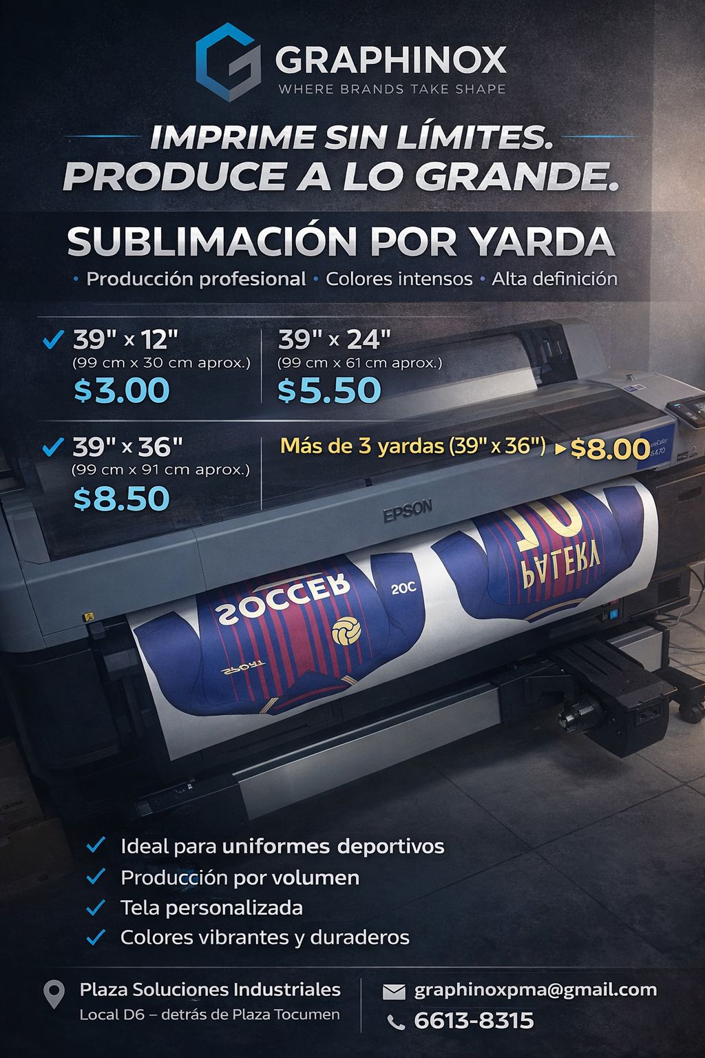 Impresora de sublimación produciendo diseños textiles